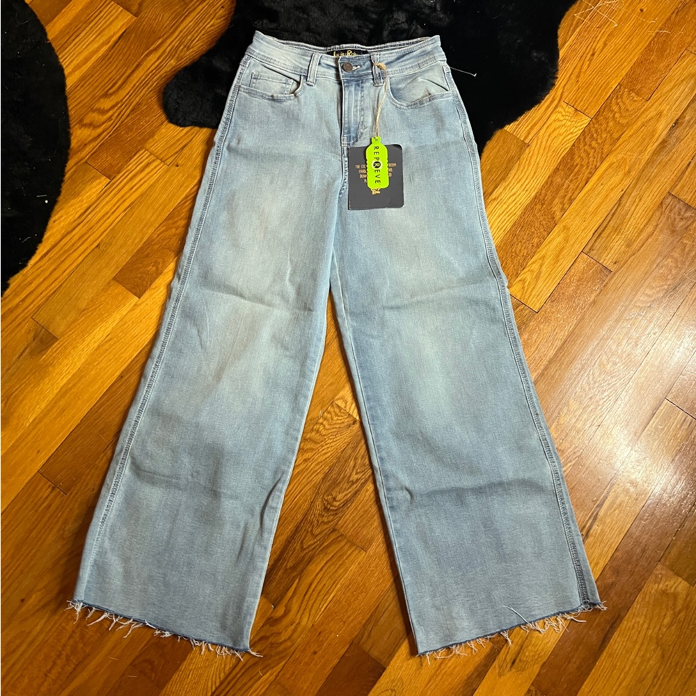 Indigo Rein Wide Leg Super High Rise Recycled Denim Jeans Size 3